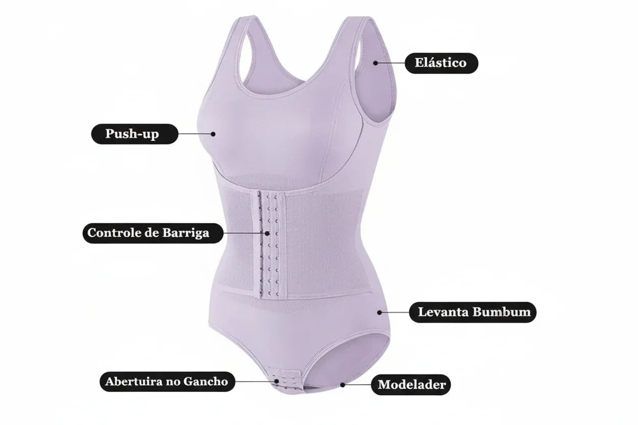 body cinta com zíper